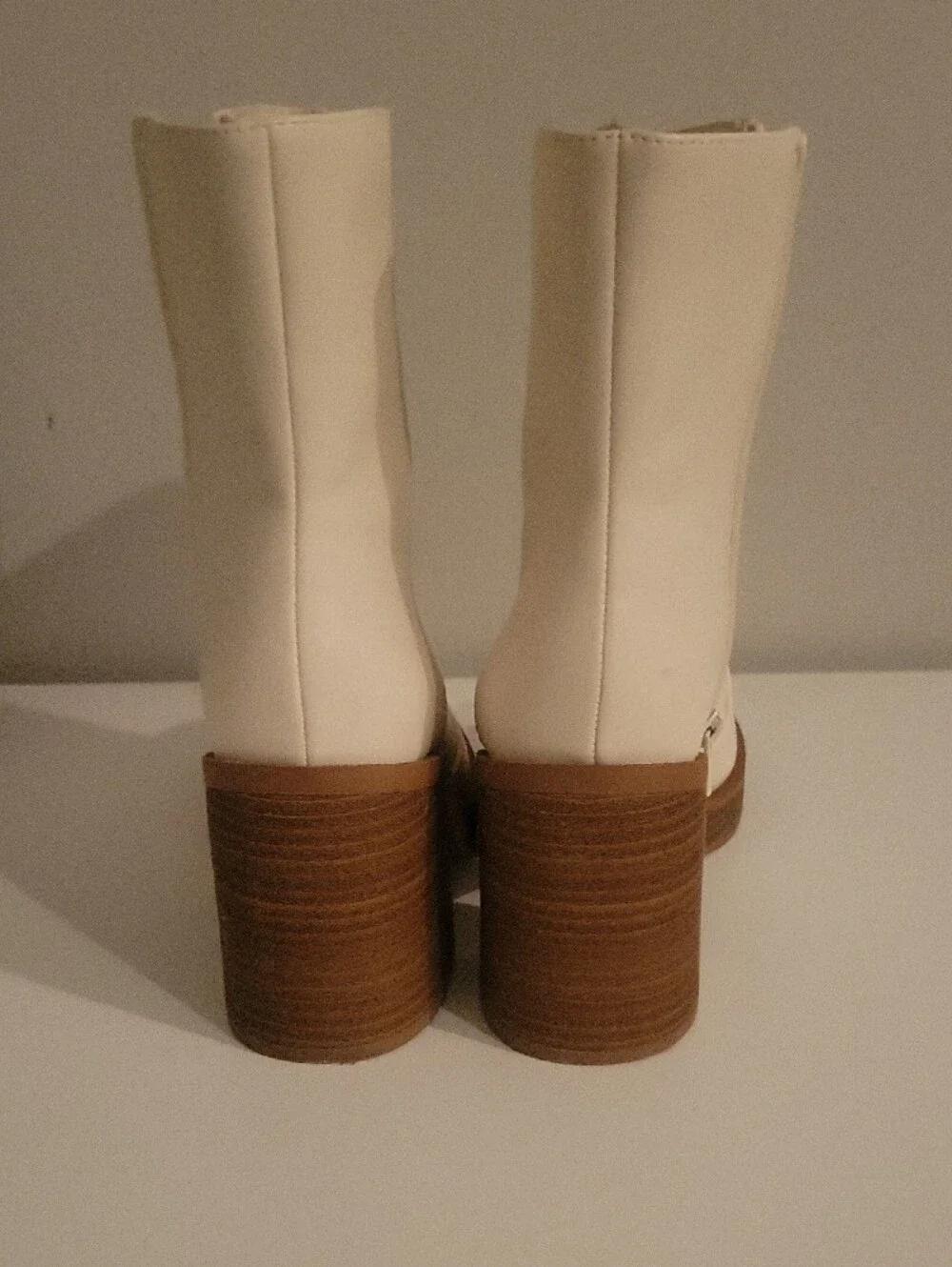 Target Cream Platform Ankle Boots
